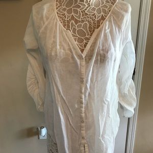 White linen shirt size large
